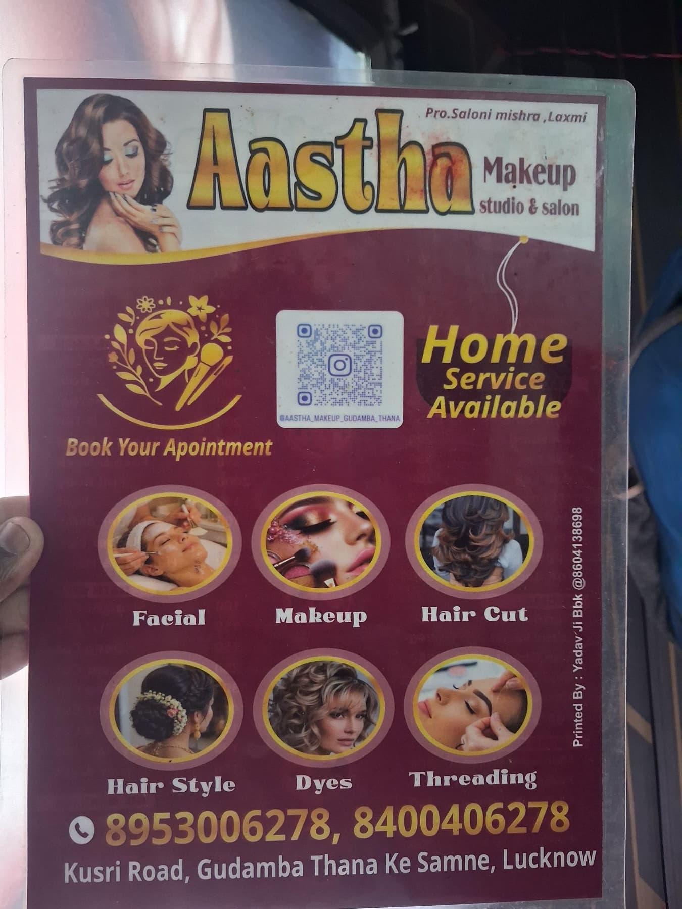 Aastha Makeup studio & salon hero visual