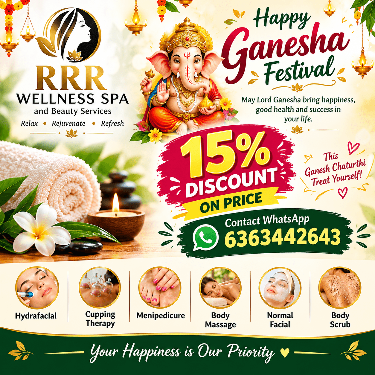 RRR WELLNESS SPA and beauty services at home in Bangalore hero visual