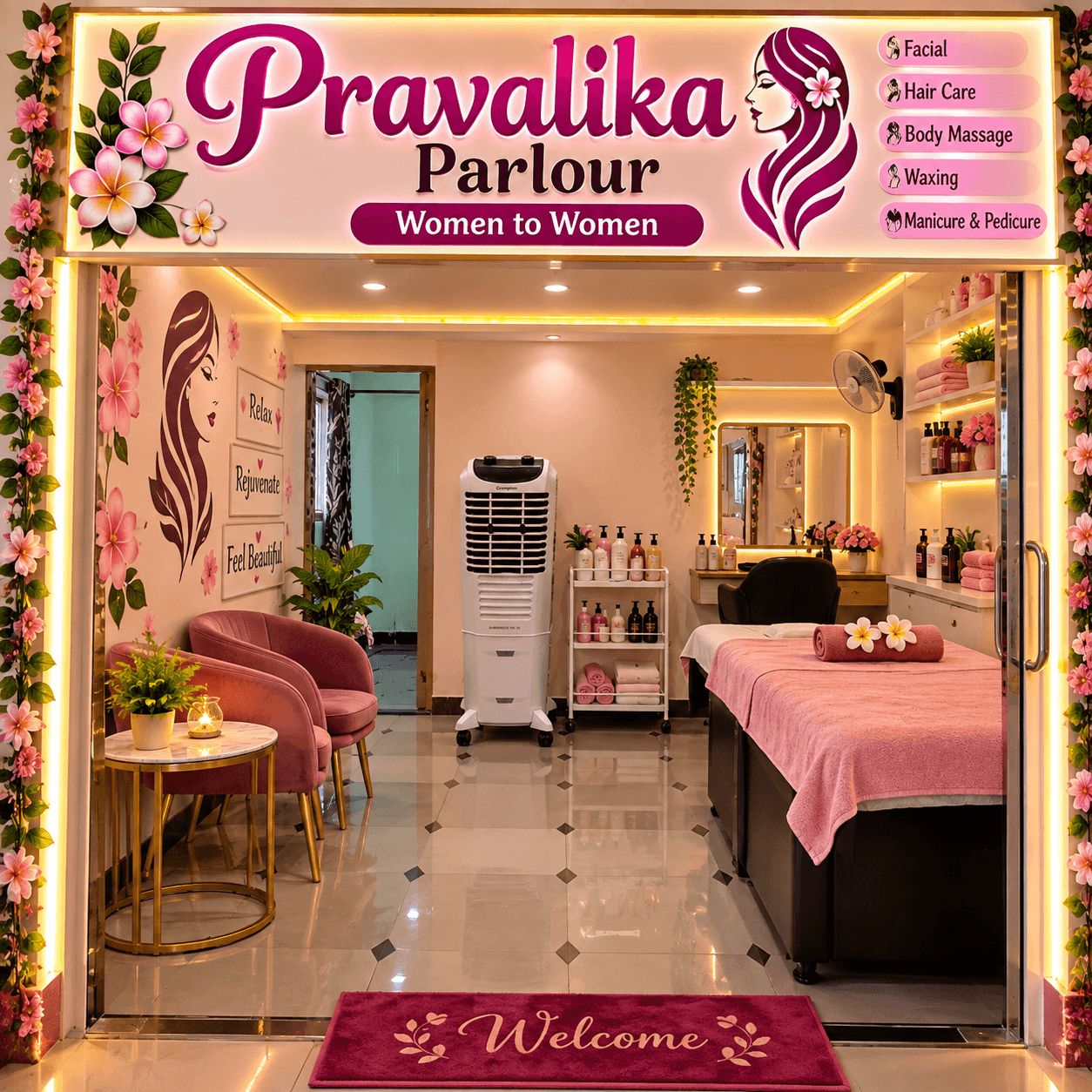 Pravalika parlour hero visual